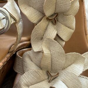 Beige Floral Sandals